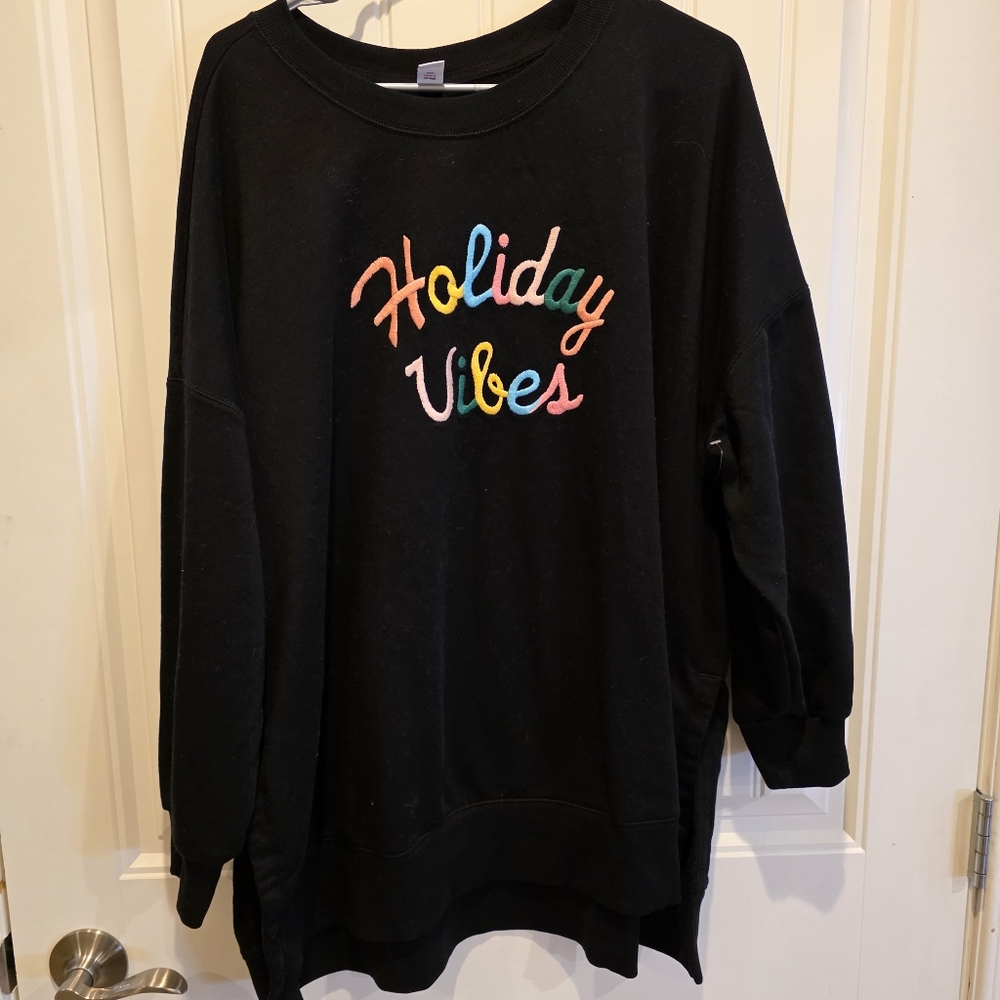 Old Navy Black Holiday Vibes Sweatshirt
